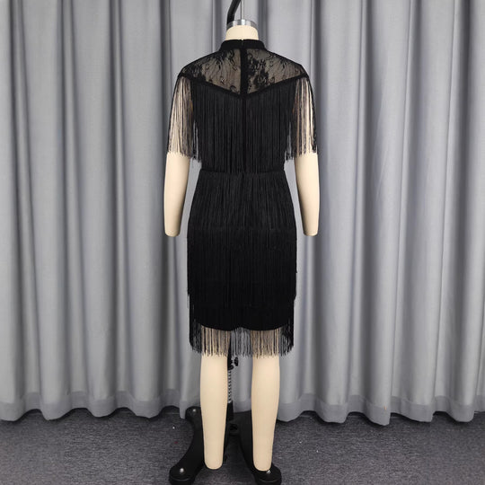 Damen Fransen Kleid R&B