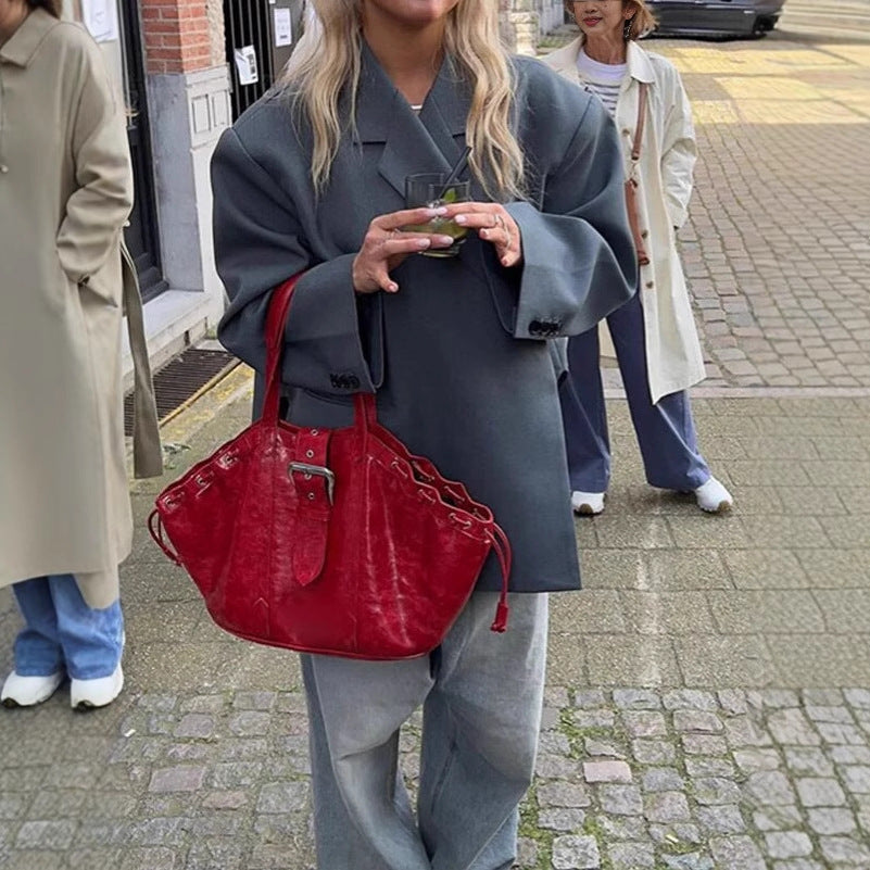 Damen Oversized Blazer mit eleganter Tasche und schickem Revers R&B