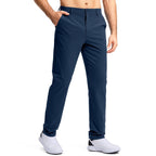 Herren nan elastische Golftwill-Hose mit geradem Schnitt, knitterfreiem Material und verdeckter Reißverschlusstasche R&B