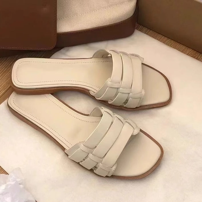 Damen Komfortable Slipper mit eleganten Riemen R&B