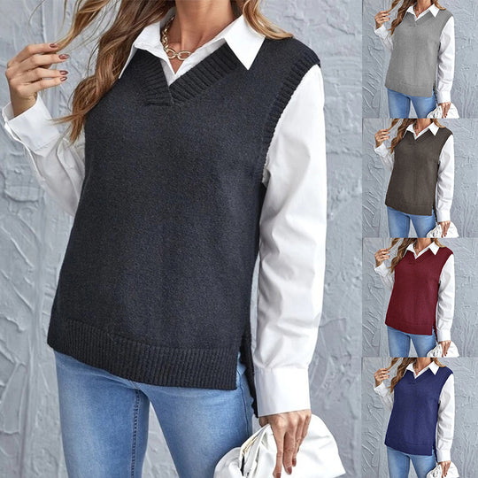 Damen lässiger Layering-Pullover R&B