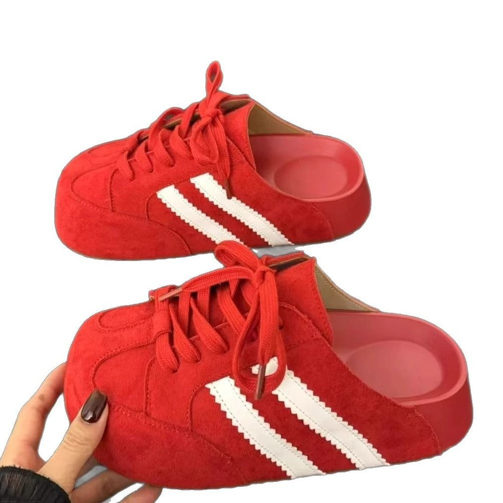 Damen Clogs im sportlichen Design mit hochwertigem Wildleder und klassischer Schnürung R&B