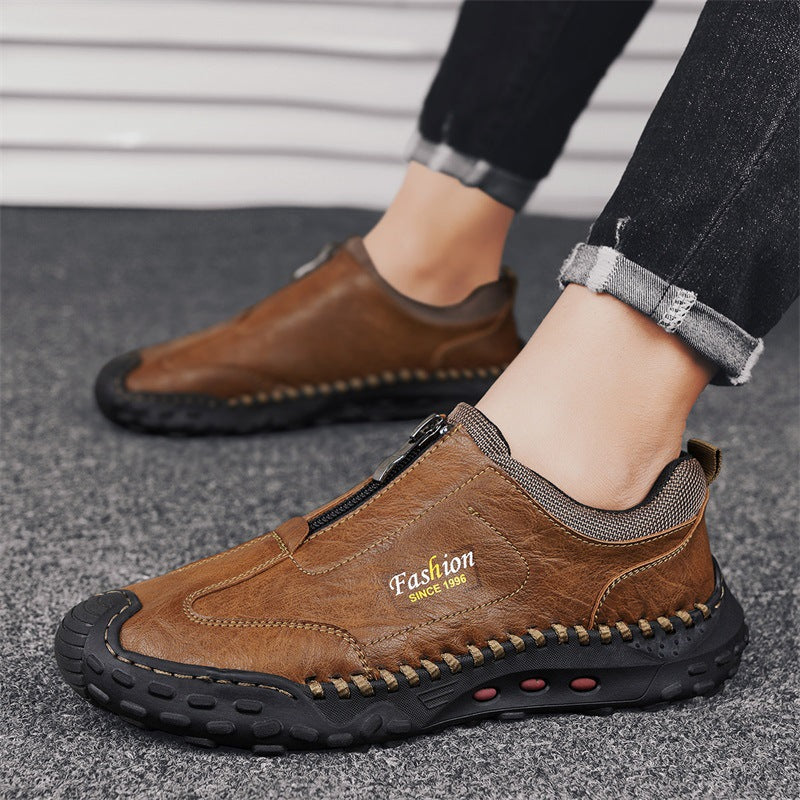 Damen Bequeme Slip-On Freizeitschuhe mit Reißverschluss R&B
