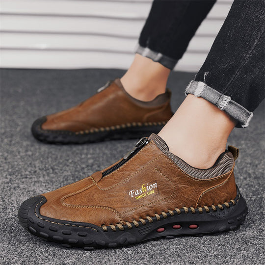 Damen Bequeme Slip-On Freizeitschuhe mit Reißverschluss R&B