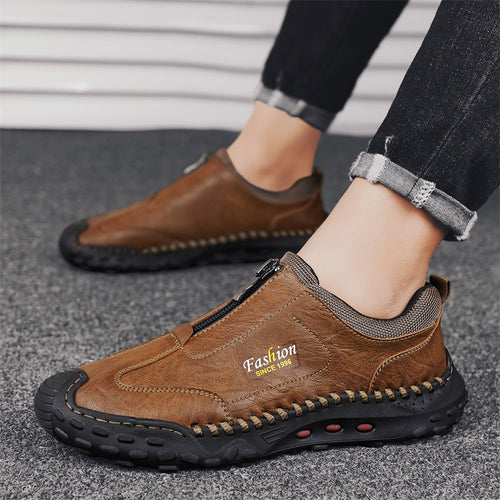 Damen Bequeme Slip-On Freizeitschuhe mit Reißverschluss R&B