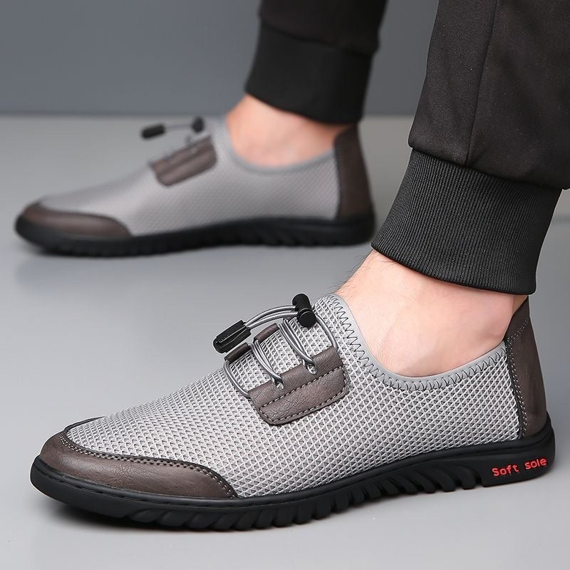 Herren Bequeme Mesh-Slipper mit elastischem Schnürsystem R&B