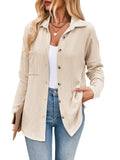 Damen lässige Strickjacke mit Knopfleiste R&B