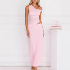 Damen Elegantes Wickelkleid mit asymmetrischem Design und Raffung R&B
