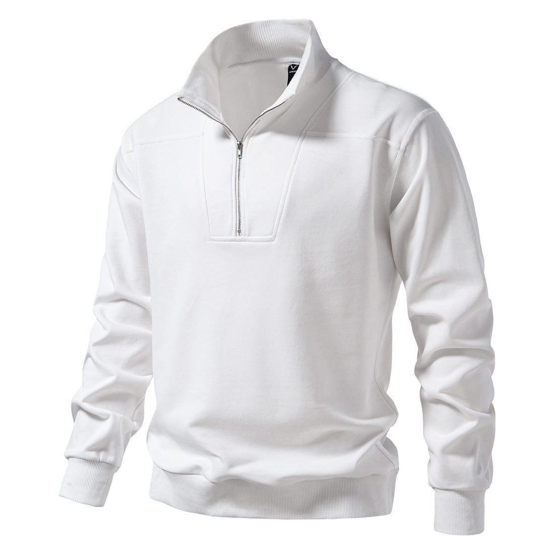 Herren modischer Sweatpullover mit stylischem Stehkragen und praktischem 1/4 Reißverschluss