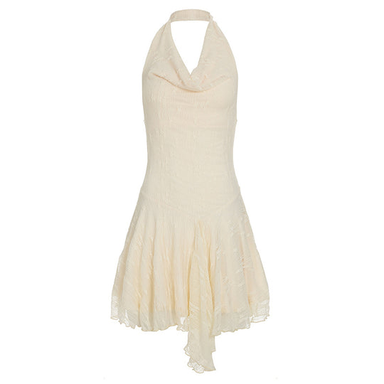 Damen Halterkleid mit fließendem Schnitt und Rüschendetails R&B