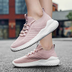 Damen Atmungsaktive Sport Sneakers mit elastischem Schnellschnürsystem