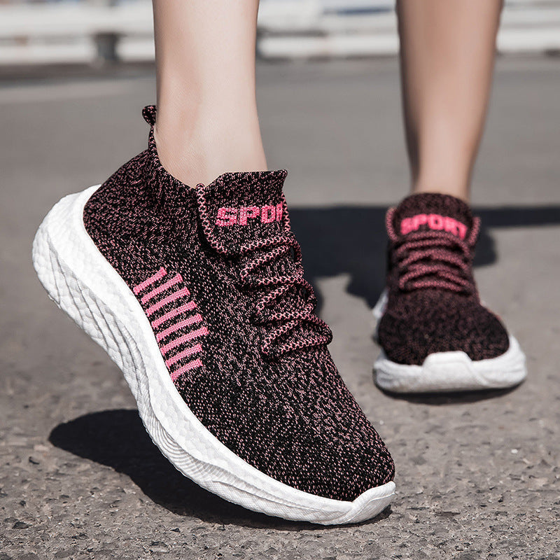 Damen Sportliche High-Top Sneakers mit atmungsaktivem Netz-Obermaterial