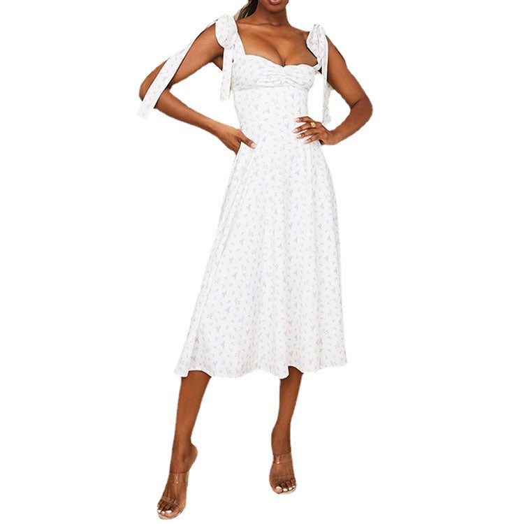 Damen Maxikleid mit schulterfreiem Design und seitlichem Schlitz R&B