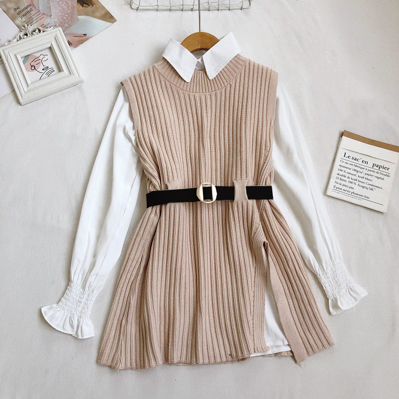 Damen Strickkleid mit Gürtel R&B