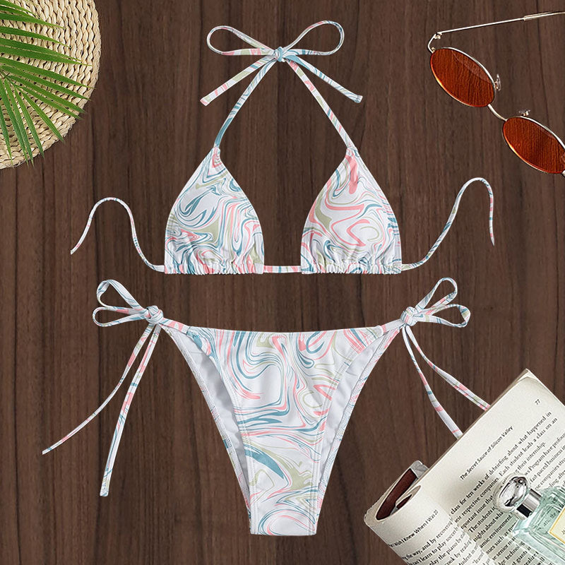 Damen Triangel-Bikini mit verspieltem Bindeband R&B