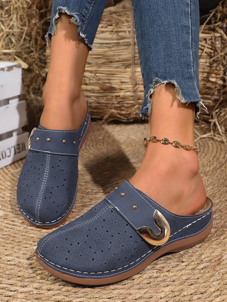 Damen Komfortable und stilvolle Clogs mit floralem Design R&B