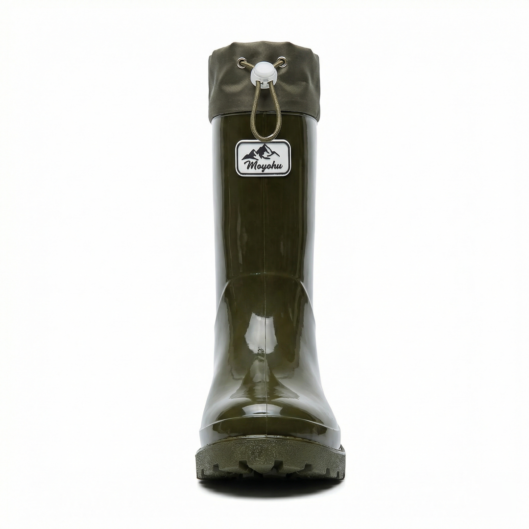 Damen Hochwertige und Stylische Gummistiefel mit Verstellbarem Schnürsystem R&B