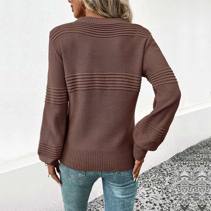 Damen stylischer gestrickter Pullover R&B