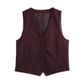 Damen elegante Weste mit modernem Schnitt und praktischen Knopfdetails