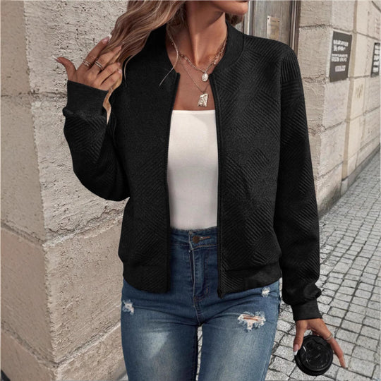 Damen leichte Bomberjacke mit strukturiertem Design R&B