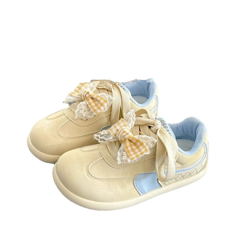 Damen Sportliche Sneaker mit verspieltem Schleifendetail
