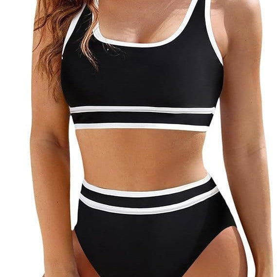 Damen Hochtailliertes Sport-Bikini-Set R&B
