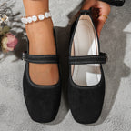Damen edle Ballerinas mit klassischem Riemen R&B