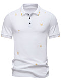 Herren Polohemd mit modischem Stickdesign und hochwertigem Stoff