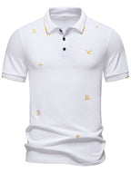 Herren Polohemd mit modischem Stickdesign und hochwertigem Stoff