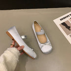 Damen Ballerinas mit verstellbarem Riemen und elegantem Schleifenakzent R&B