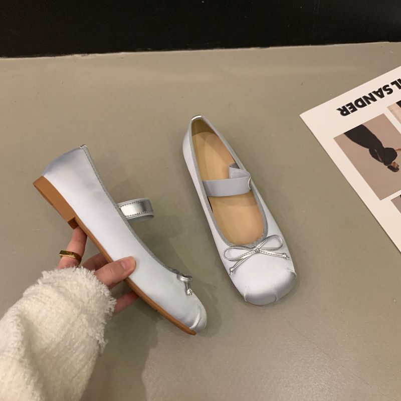 Damen Ballerinas mit verstellbarem Riemen und elegantem Schleifenakzent R&B
