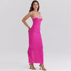 Damen Maxikleid mit zarter Spitzenverzierung R&B