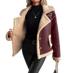 Damen Kurzjacke mit Kunstfellbesatz und praktischen Taschen R&B