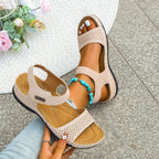 Damen Komfortable Sandalen mit verstellbarem Riemen und rutschfester Sohle R&B