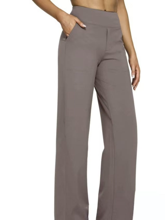 Damen Weit geschnittene Komfort-Hose mit elastischem Bund und praktischen Taschen R&B
