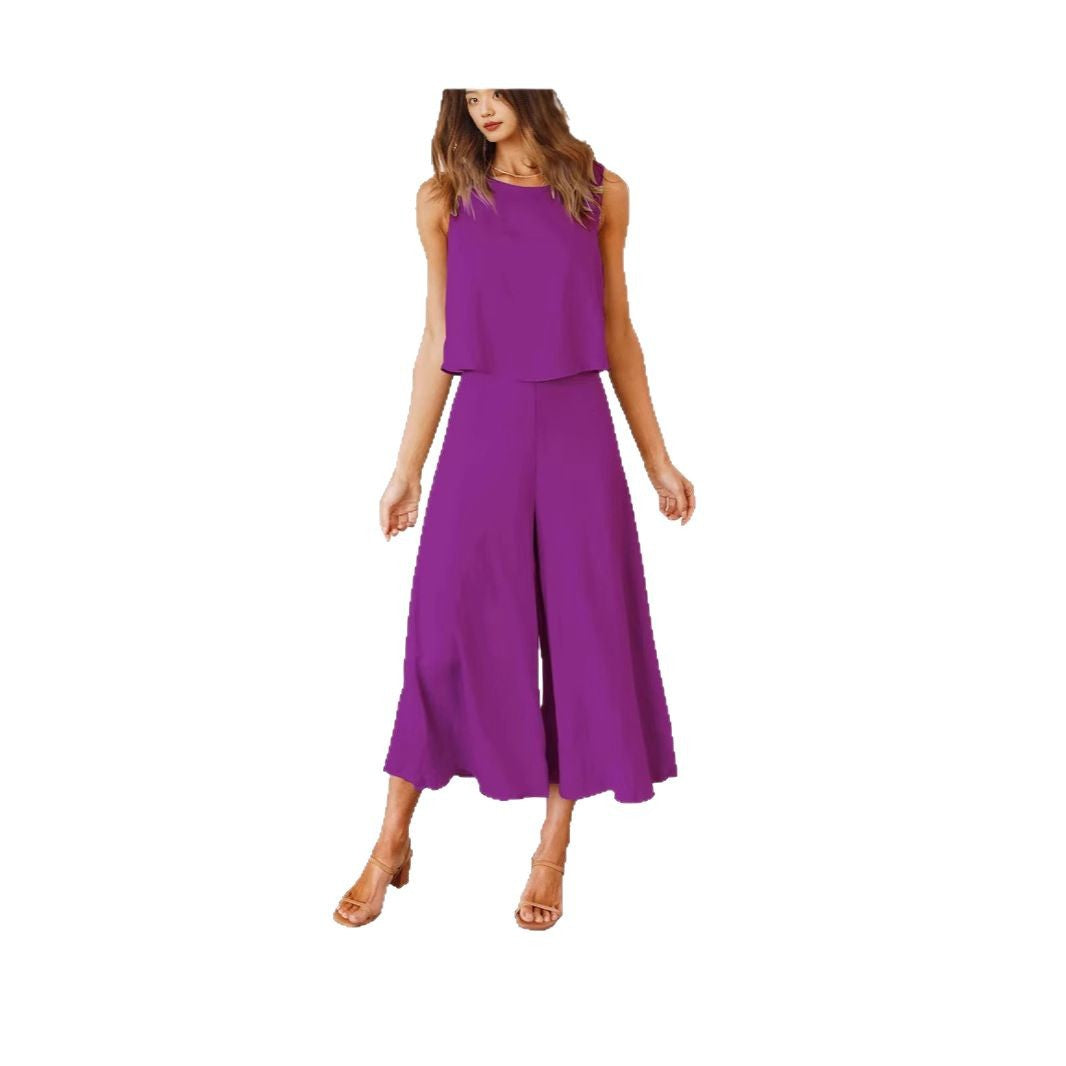Damen luftiger Jumpsuit mit lässigem Schnitt und praktischen Taschen R&B
