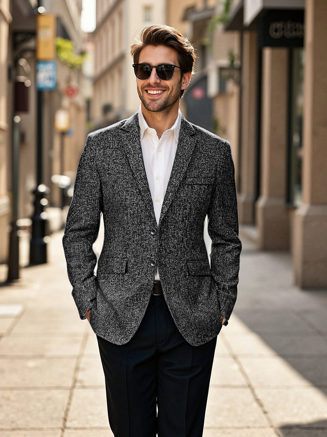 Herren eleganter Freizeitblazer R&B