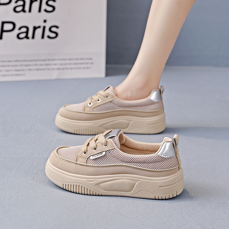 Damen Bequeme Sneakers mit luftigen Mesh-Einsätzen und auffälligem Design R&B