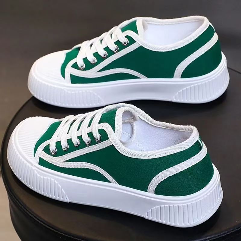 Damen lässige Stoff-Sneaker mit kontrastierendem Design R&B