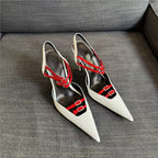 Damen Slingback High Heels mit modischem Riemendesign R&B