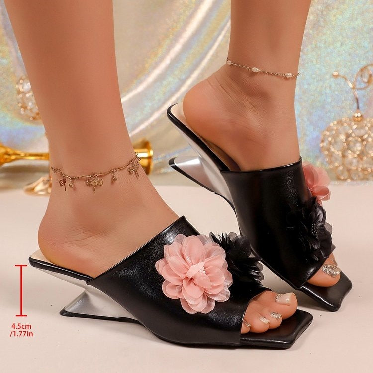 Damen Offene Schuhe mit floralen Akzenten R&B