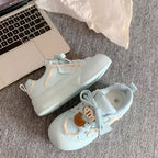 Damen Komfortable Sneakers mit voluminöser Sohle und verspielten Schnürdetails