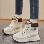 Damen warme Winterboots mit dickem Fleece-Futter und rutschfester Profilsohle R&B