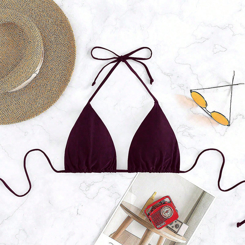 Damen Triangel-Bikini mit verstellbaren Trägern und raffiniertem Schnitt R&B