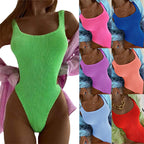 Damen Einteiler Badeanzug mit strukturiertem Mesh-Material R&B