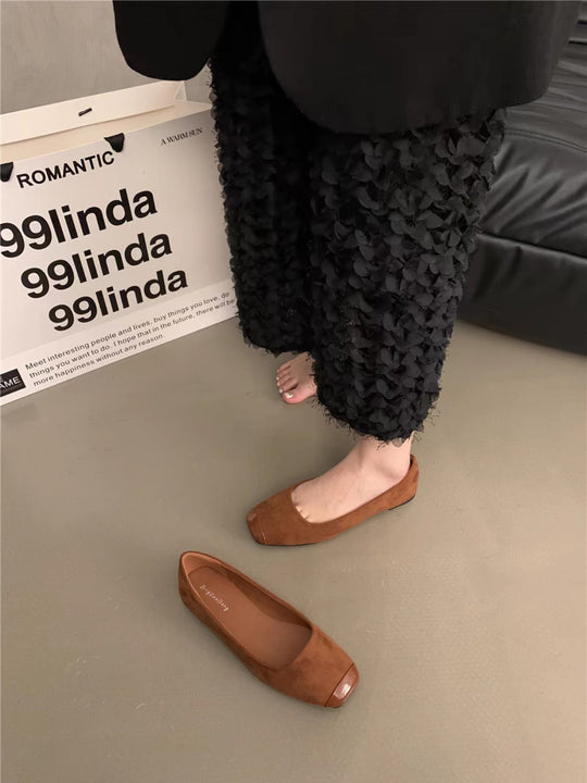 Damen Elegante und bequeme Ballerinas mit geschlossenen Zehen R&B