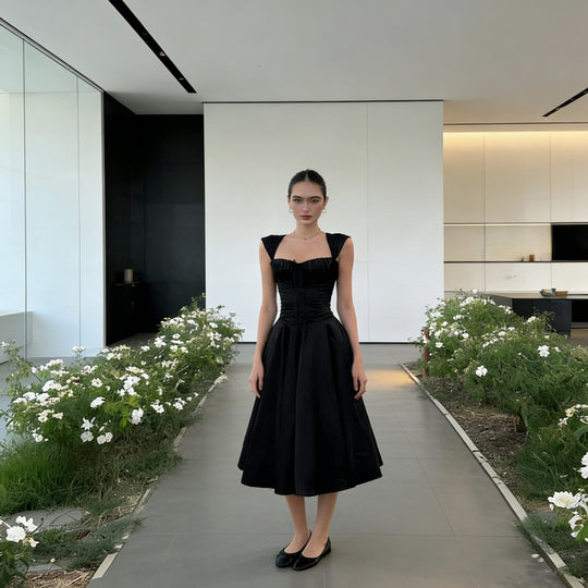 Damen Elegantes Ballkleid mit Raffungen und trägerlosem Oberteil R&B