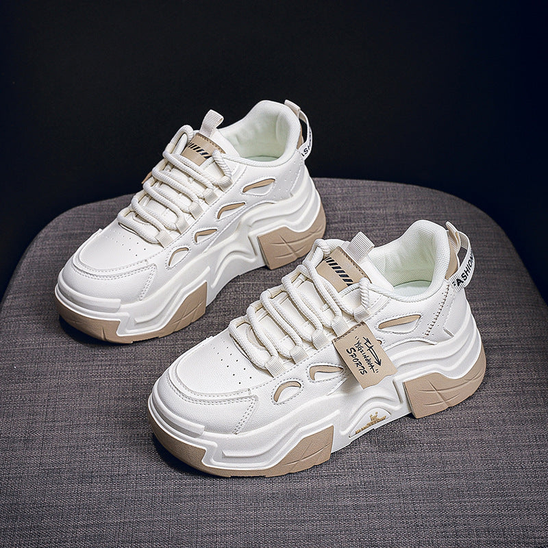 Damen modische Chunky Sneakers mit atmungsaktiver Oberflächenstruktur und gepolsterter Sohle R&B