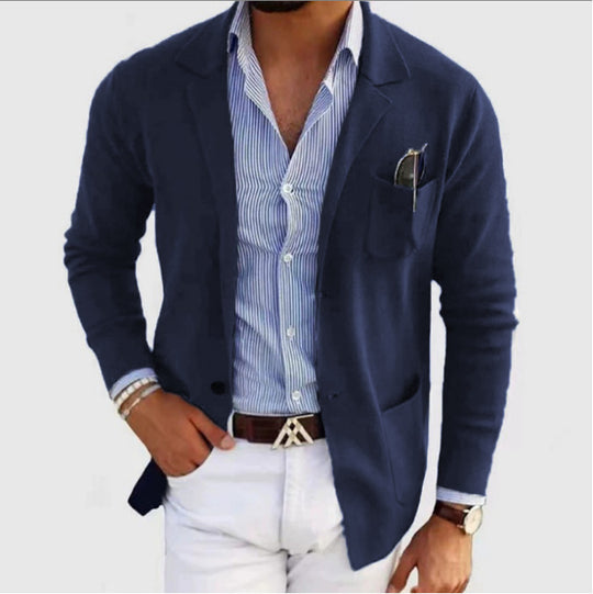 Herren lässiger, eleganter Blazer aus kräftigem Baumwollmix R&B