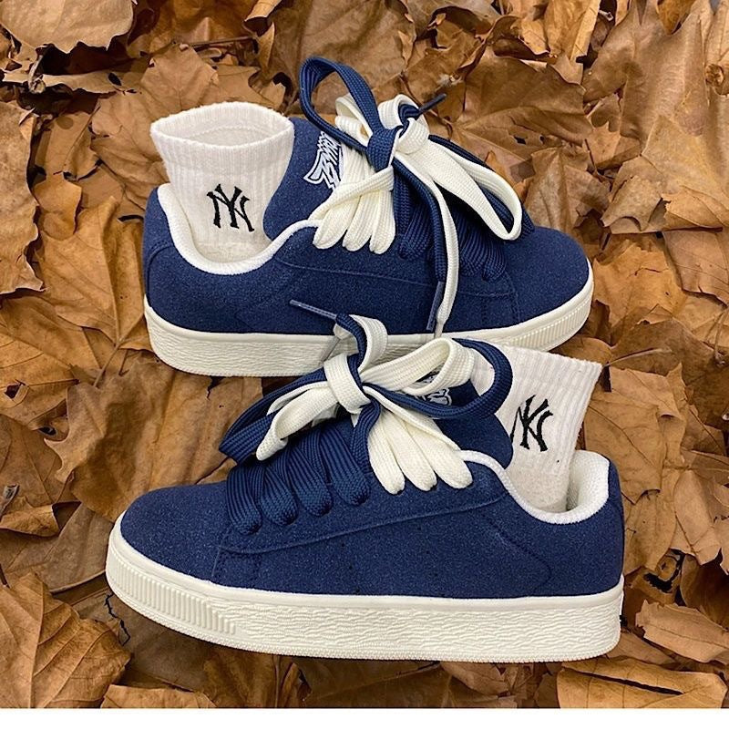 Damen Sneakers im Retro-Stil mit gepolsterter Zunge und atmungsaktivem Obermaterial